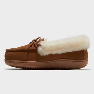 dluxe‎ by Dearfoams Women's Shearling Moccasin Slippers – Chestnut Size 6 (NWT)